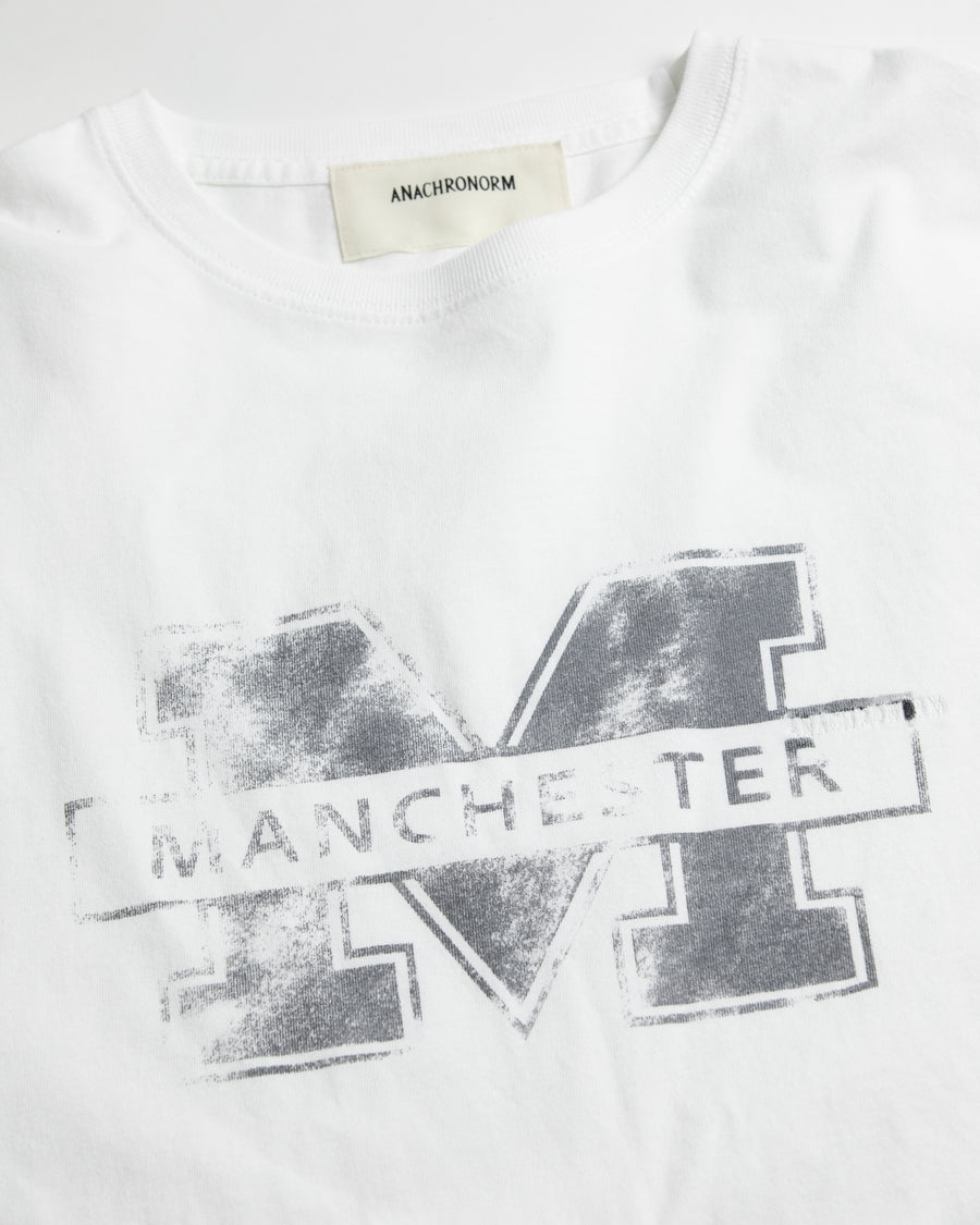 AN368 MANCHESTER PRINTED S/S T-S WHITE