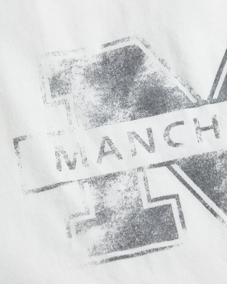MANCHESTER PRINTED S/S T-S WHITE