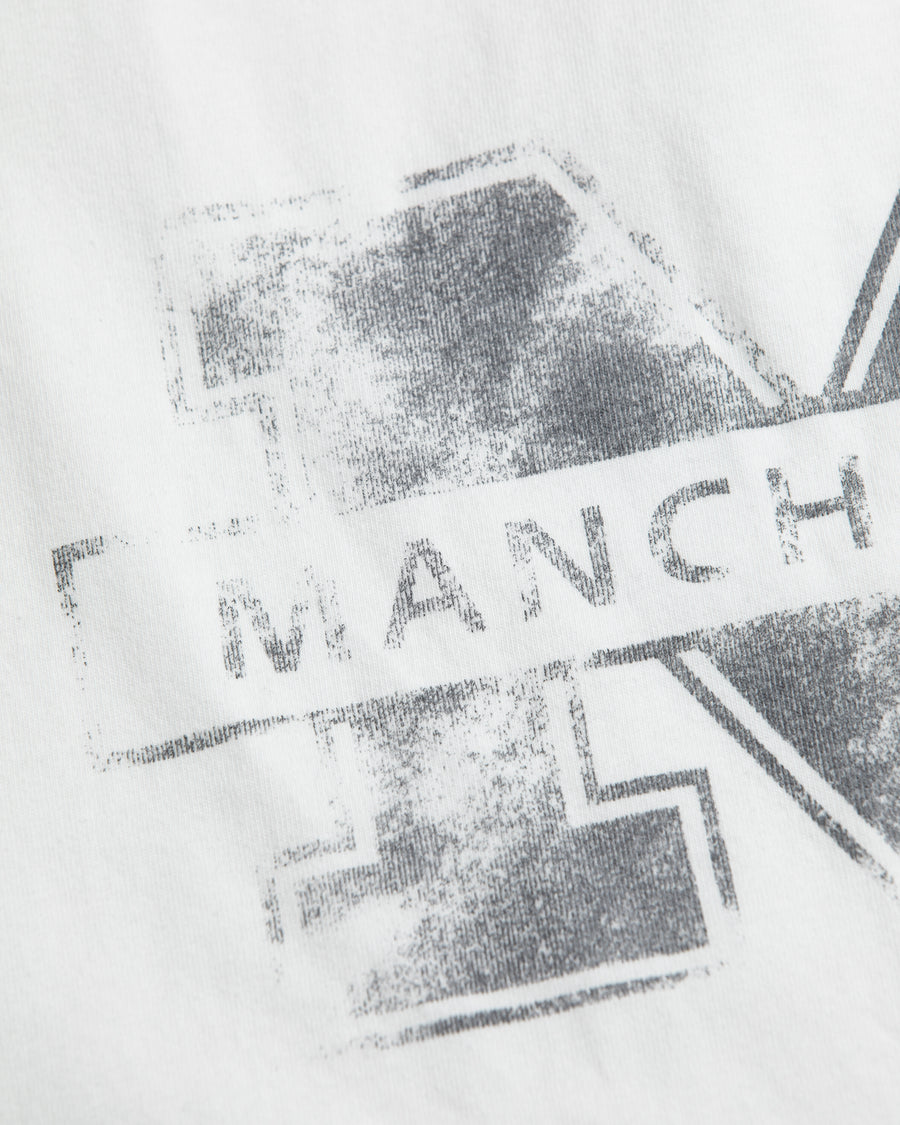 AN368 MANCHESTER PRINTED S/S T-S WHITE