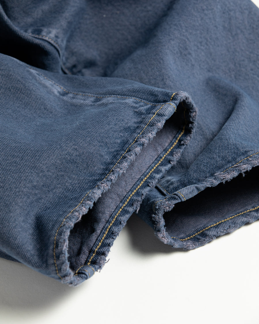 INDIGO×GRAY色に風合いよく仕上げたフロントヨークデニムパンツ