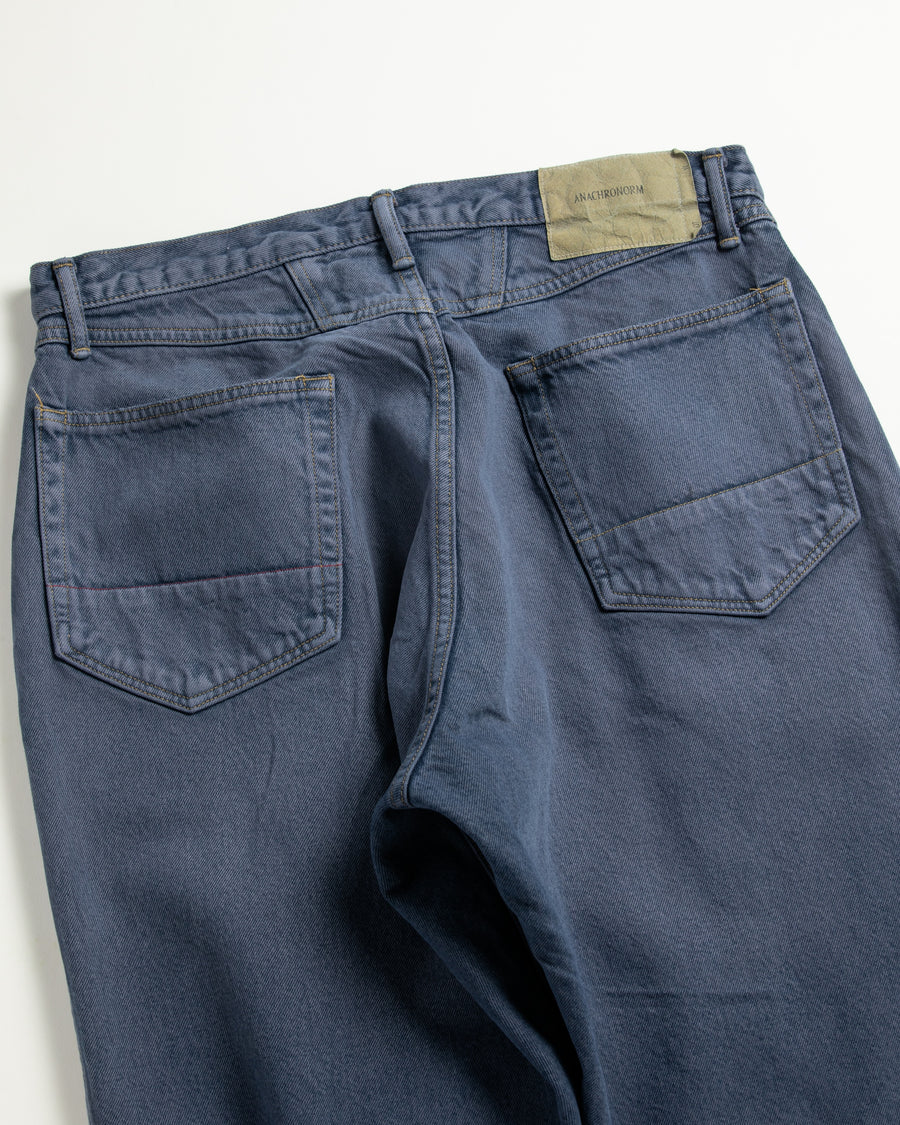 INDIGO×GRAY色に風合いよく仕上げたフロントヨークデニムパンツ