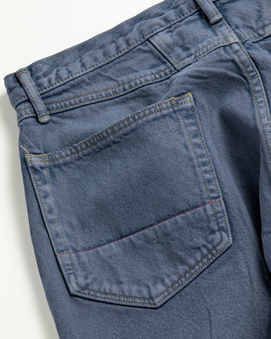 AN383 COLOR DYED FRONT YORK DENIM PANTS INDIGO×GRAY