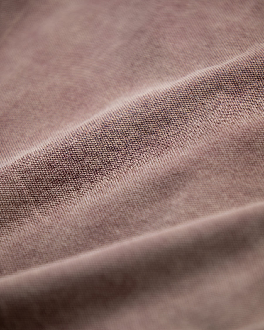 AN353-D MOSS STITCH DAMAGED POCKET S/S T-S BORDEAUX