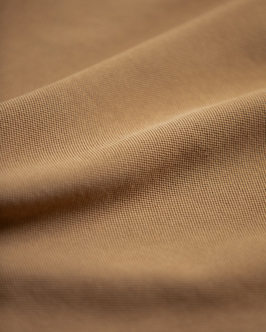 ANACHRONORM / MOSS STITCH POCKET S/S T-S - LIGHT BROWN