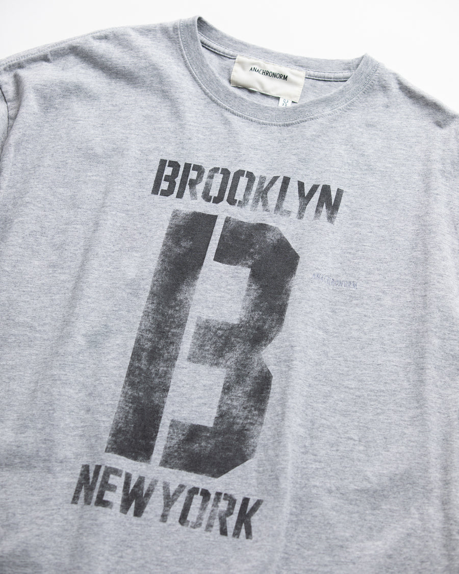 AN365 BROOKLYN PRINTED S/S T-S ASH GRAY