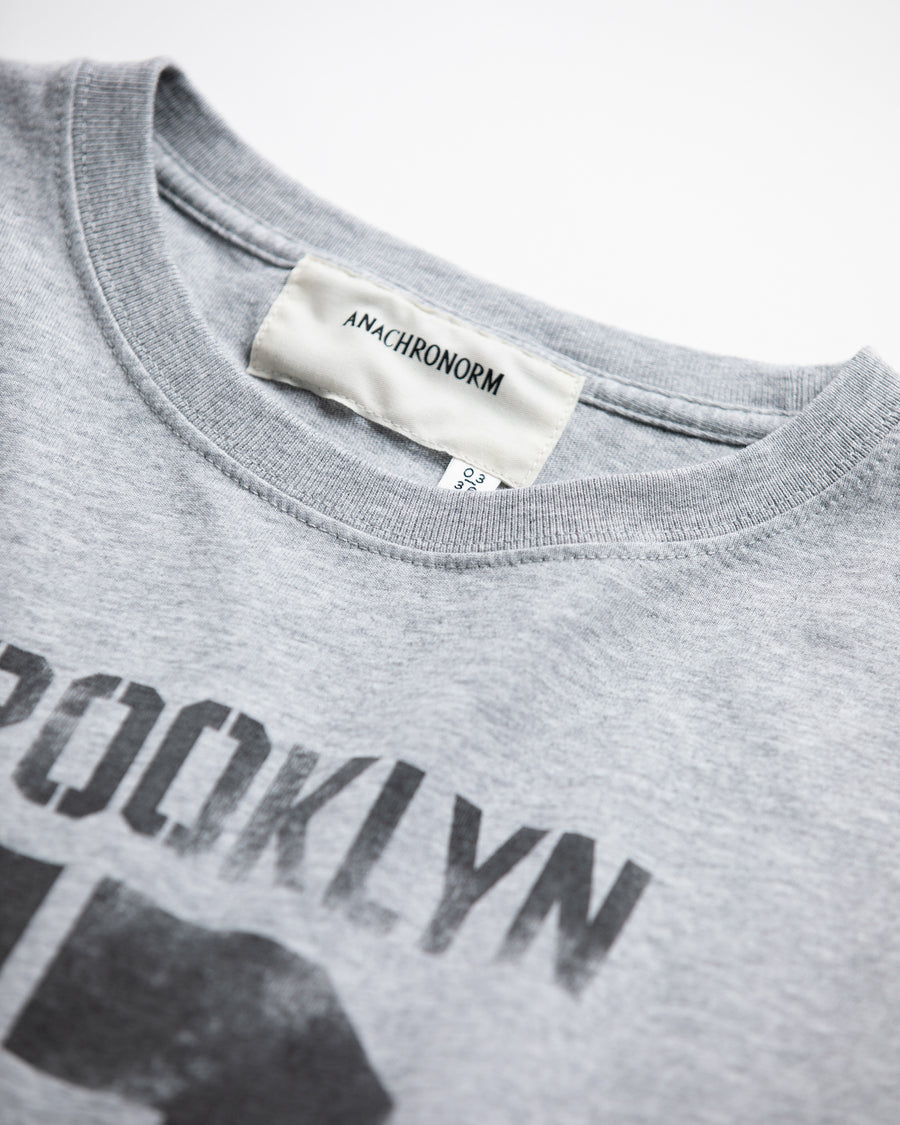 AN365 BROOKLYN PRINTED S/S T-S ASH GRAY
