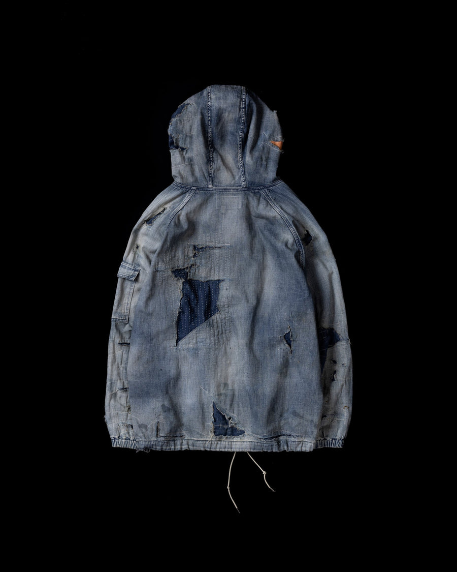 ANACHRONORM / DUAL DENIM REMAKED FULLZIP PARKA - INDIGO (REMAKE)