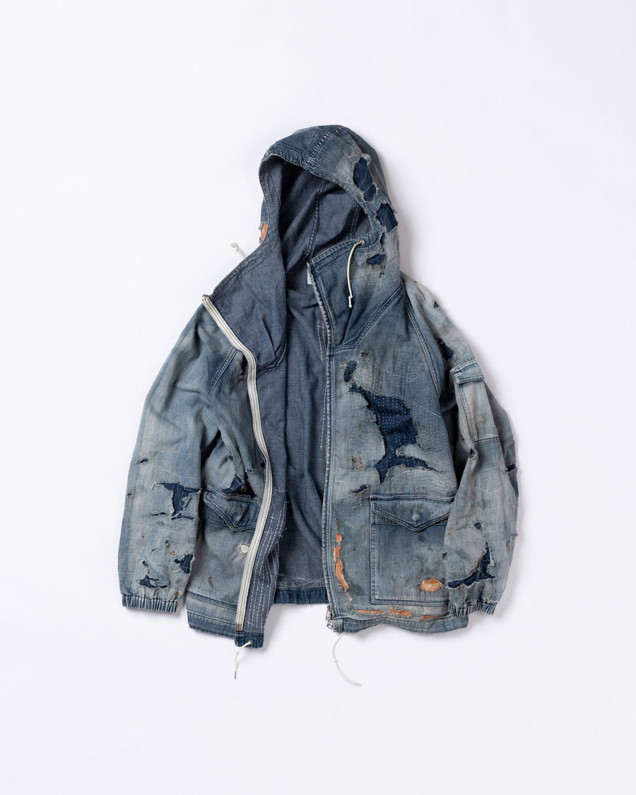 ANACHRONORM / DUAL DENIM REMAKED FULLZIP PARKA - INDIGO (REMAKE)