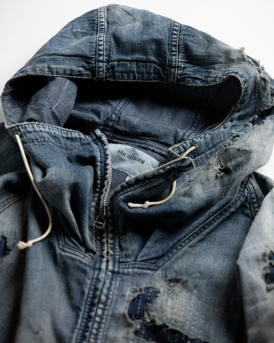 ANACHRONORM / DUAL DENIM REMAKED FULLZIP PARKA - INDIGO (REMAKE)