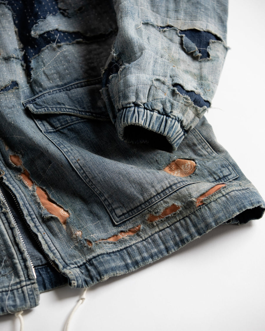 ANACHRONORM / DUAL DENIM REMAKED FULLZIP PARKA - INDIGO (REMAKE)
