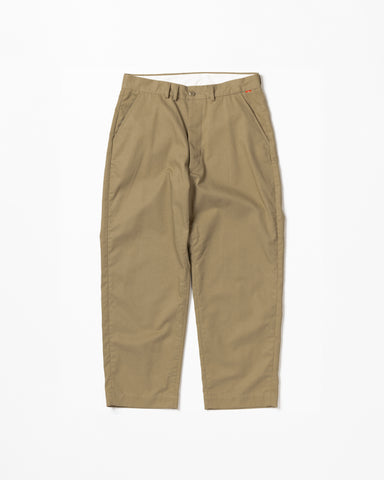 AN363 NO TUCK WIDE CHINO TROUSERS BEIGE