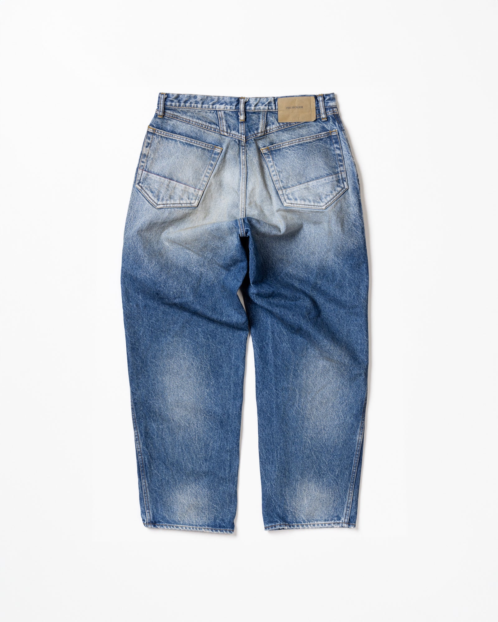 AN339-W FRONT YORK WASHED DENIM PANTS INDIGO (AGING