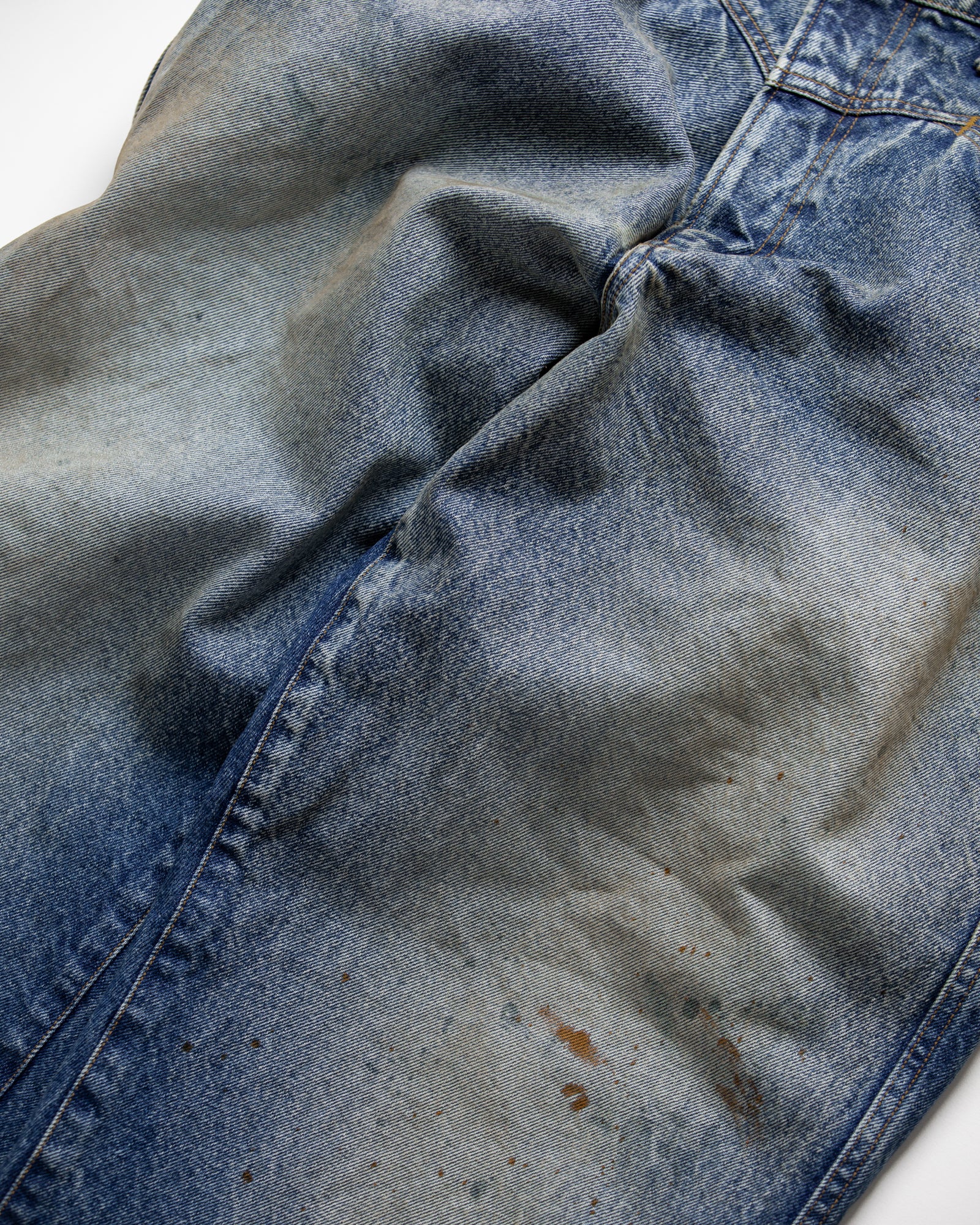 AN339-W FRONT YORK WASHED DENIM PANTS INDIGO (AGING