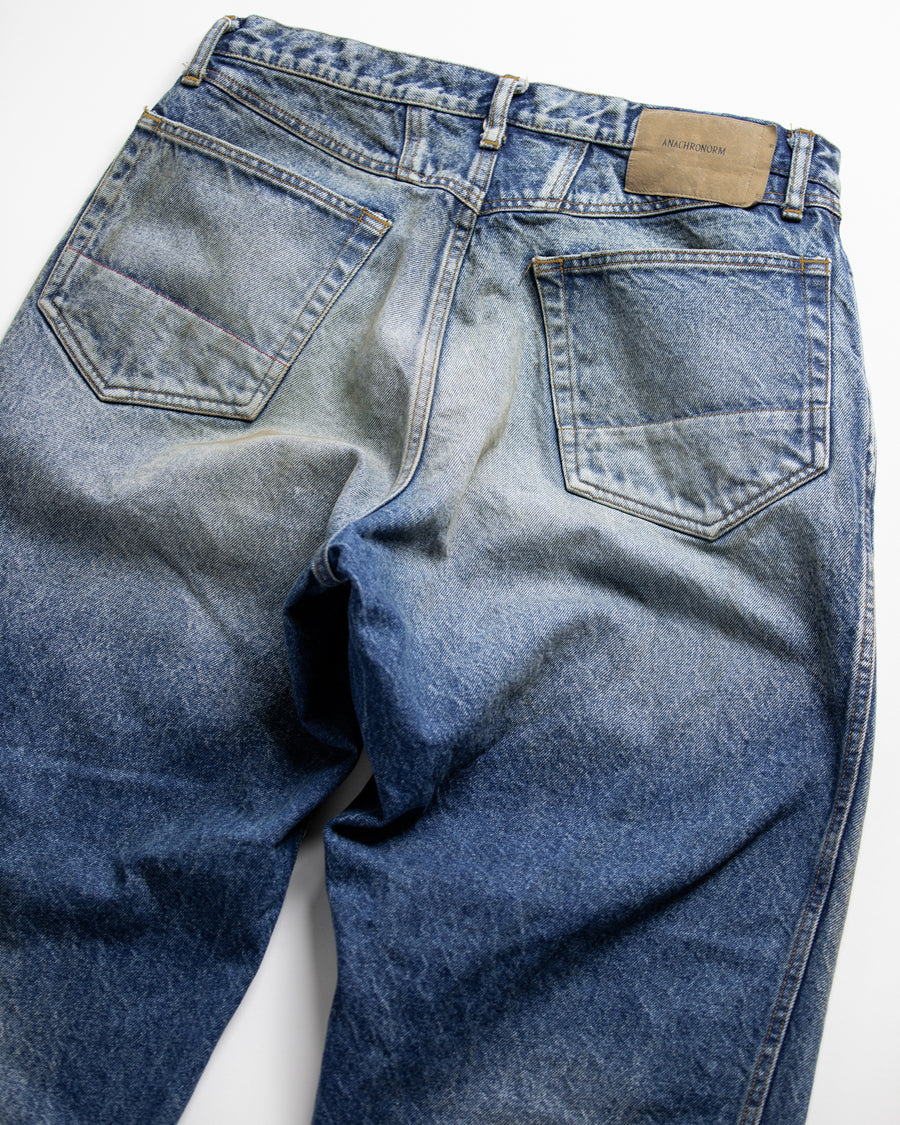 AN339-W FRONT YORK WASHED DENIM PANTS INDIGO (AGING)