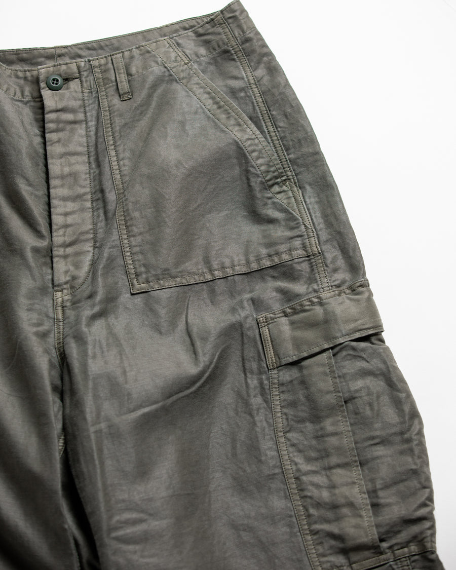 その他 Arniegrape AN354 LINEN WIDE BAKER 6P PANTS OLIVE DYED – ANACHRONORM