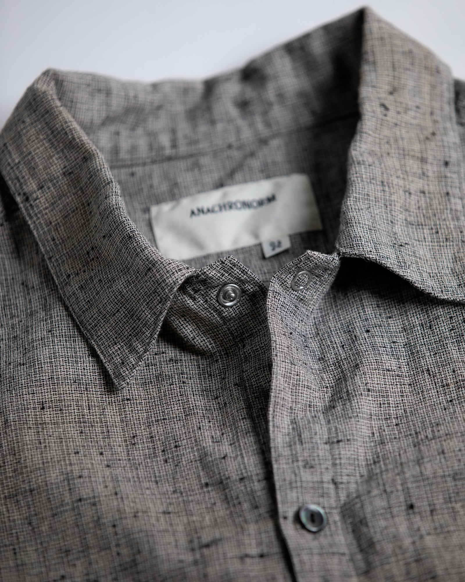 AN348-R LINEN PLAID REMAKED WIDE SHIRTS GRAY (REMAKE) – ANACHRONORM