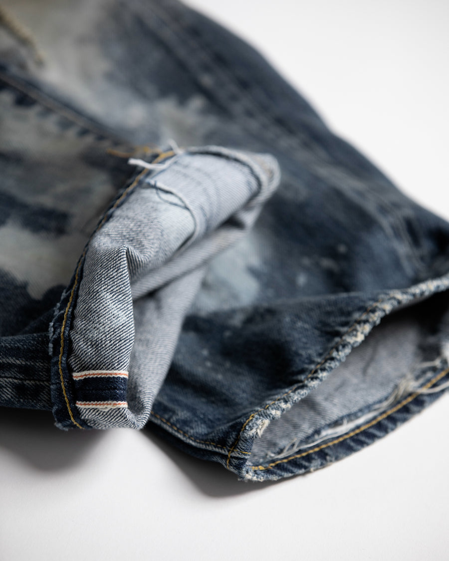 anachronorm damaged pants 32インチ AN352 HARD REMAKED REGULAR TAPERED 5P PANTS INDIGO (REMAKE