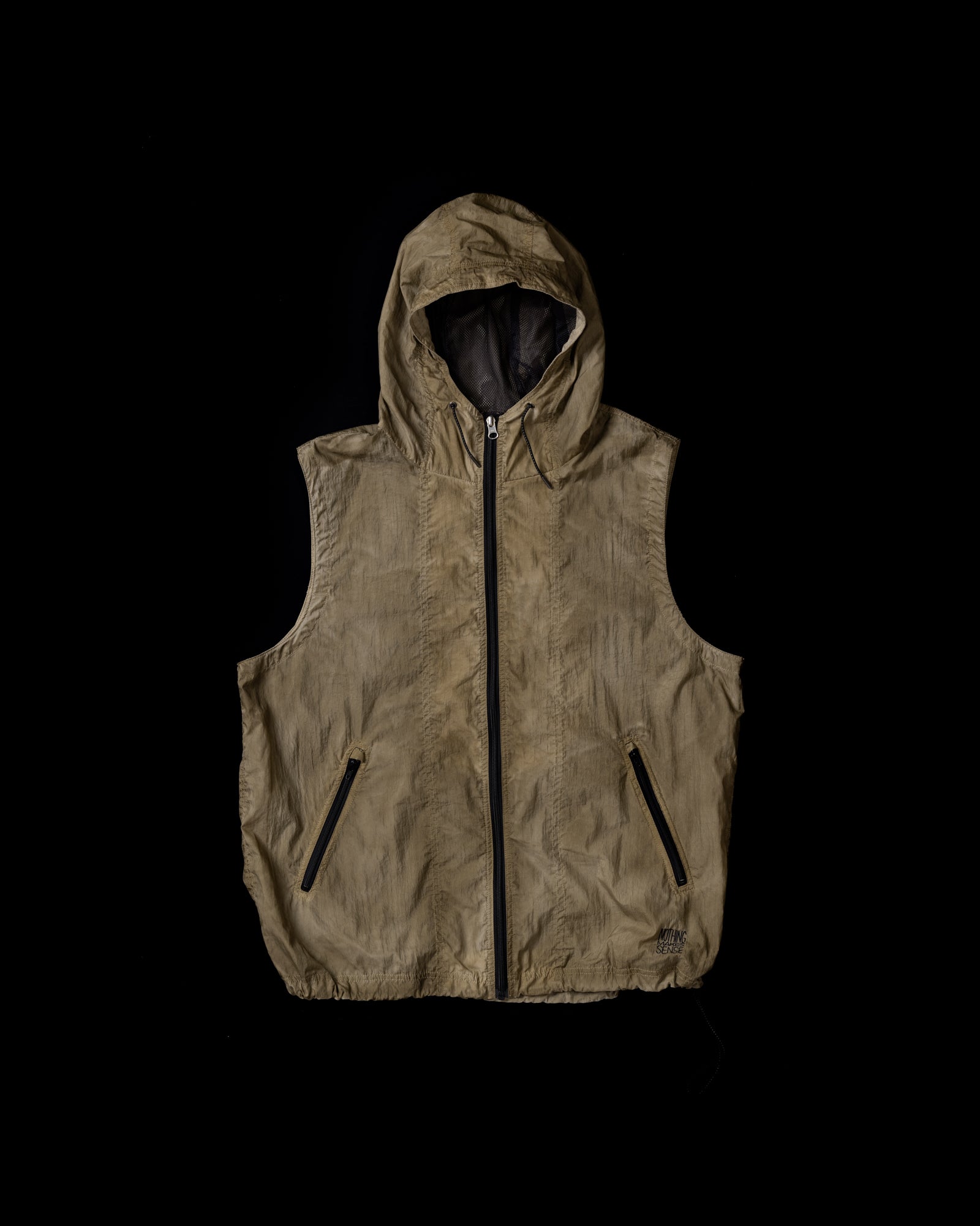お歳暮 人気 オシャレ AN343 UTILITY NYLON VEST BEIGE – ANACHRONORM トップス