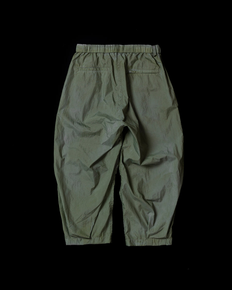 AN344 UTILITY NYLON TUCK EASY PANTS GREEN