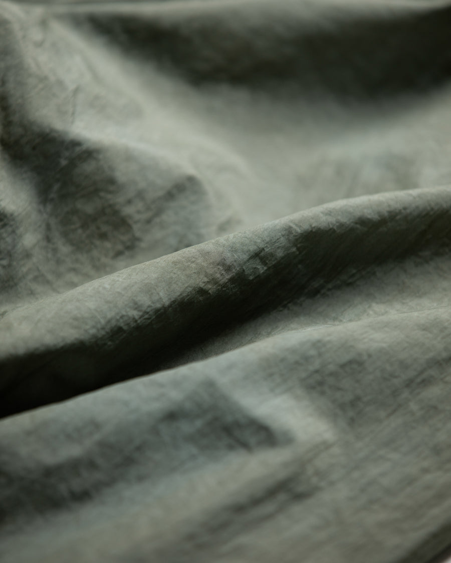 AN344 UTILITY NYLON TUCK EASY PANTS GREEN