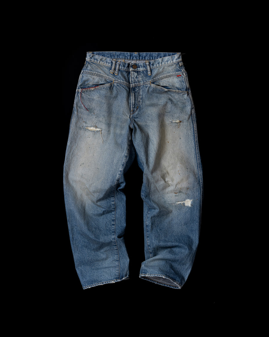 AN339-R FRONT YORK REMAKED DENIM PANTS INDIGO (REMAKE) – ANACHRONORM