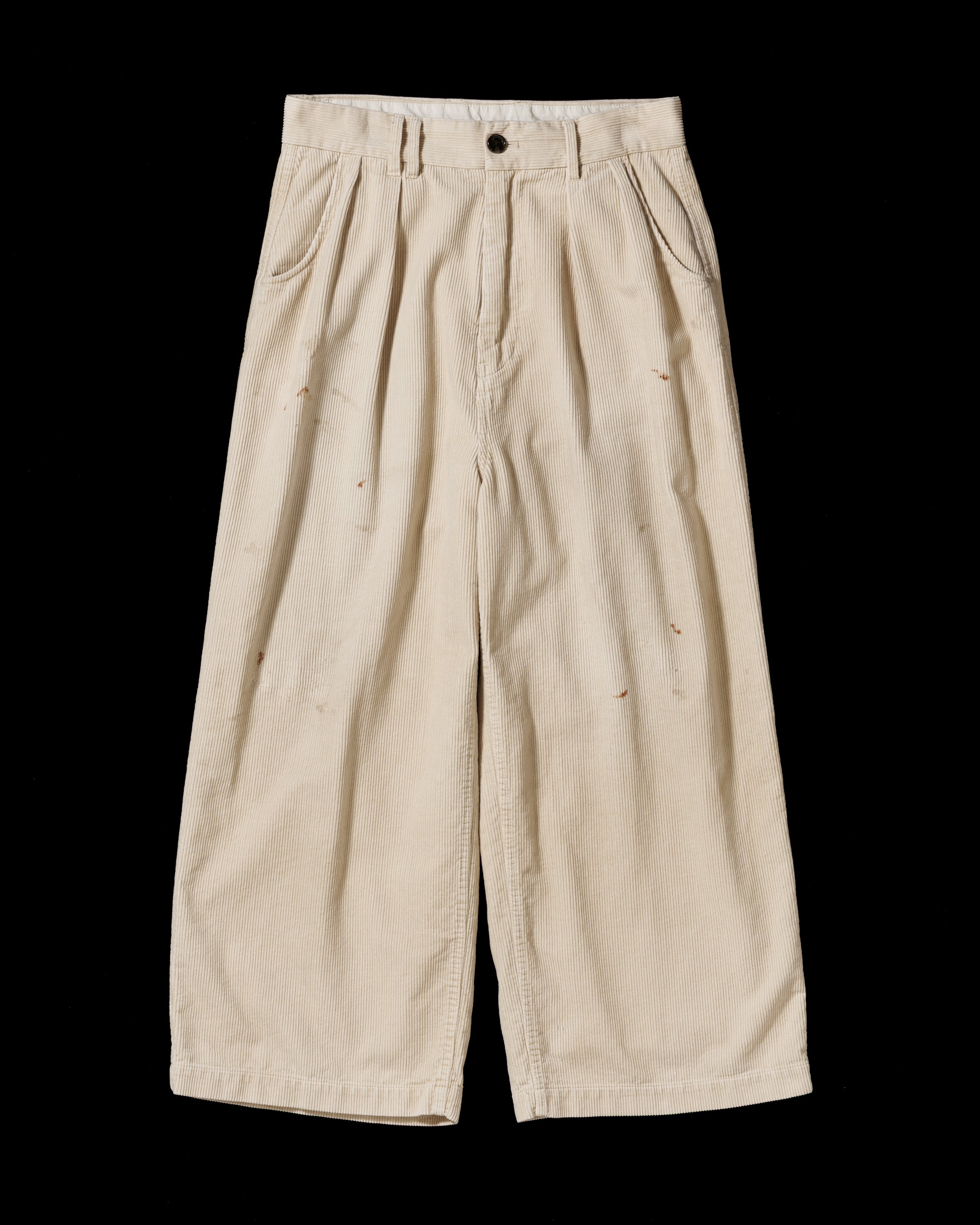 CORDUROY TUCK WIDE PANTS KINARI