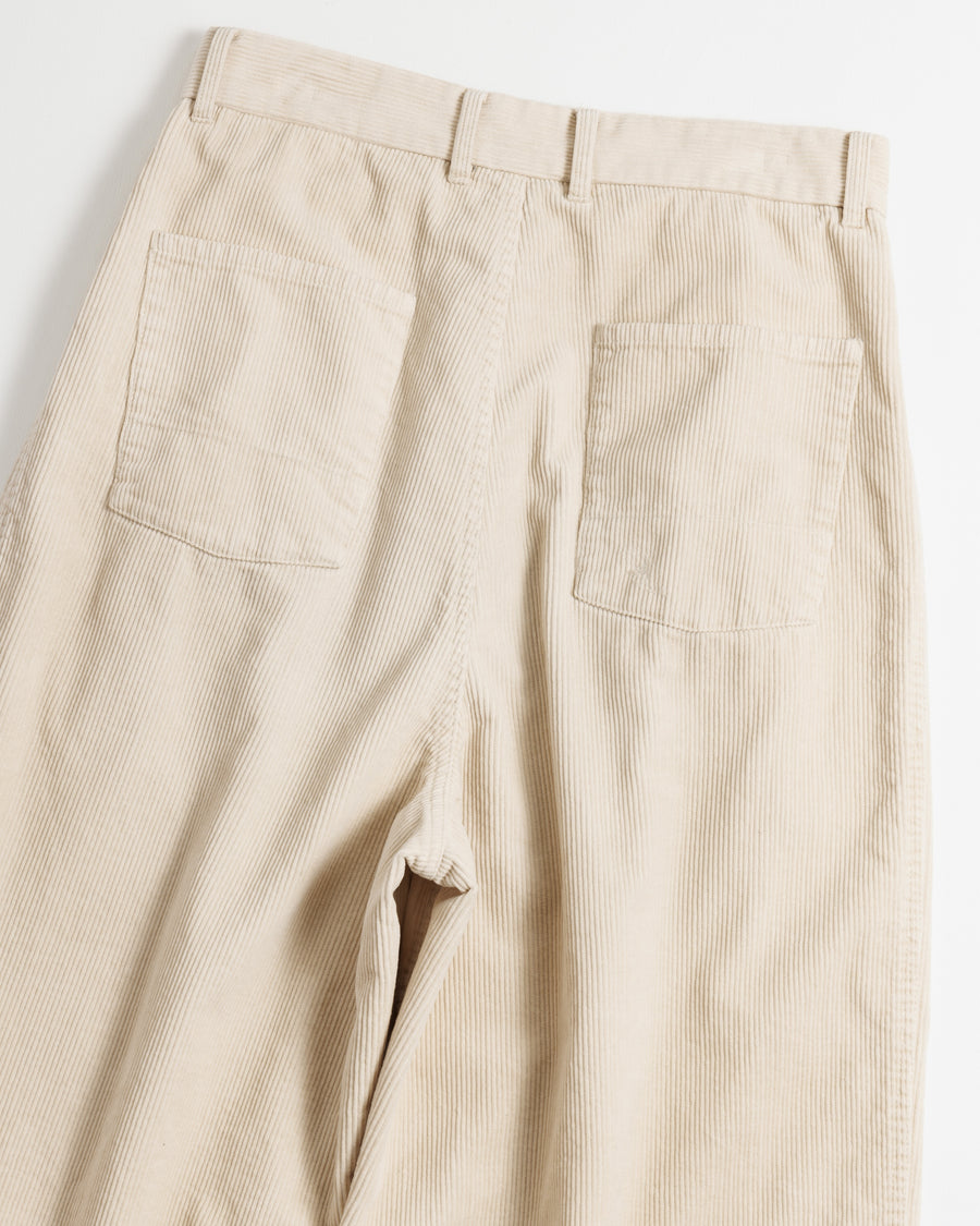 ANACHRONORM コーデュロイ タック ワイドパンツ キナリ | コーデュロイ フロントタック 陰影 素材再構築 一点一点 日本製
