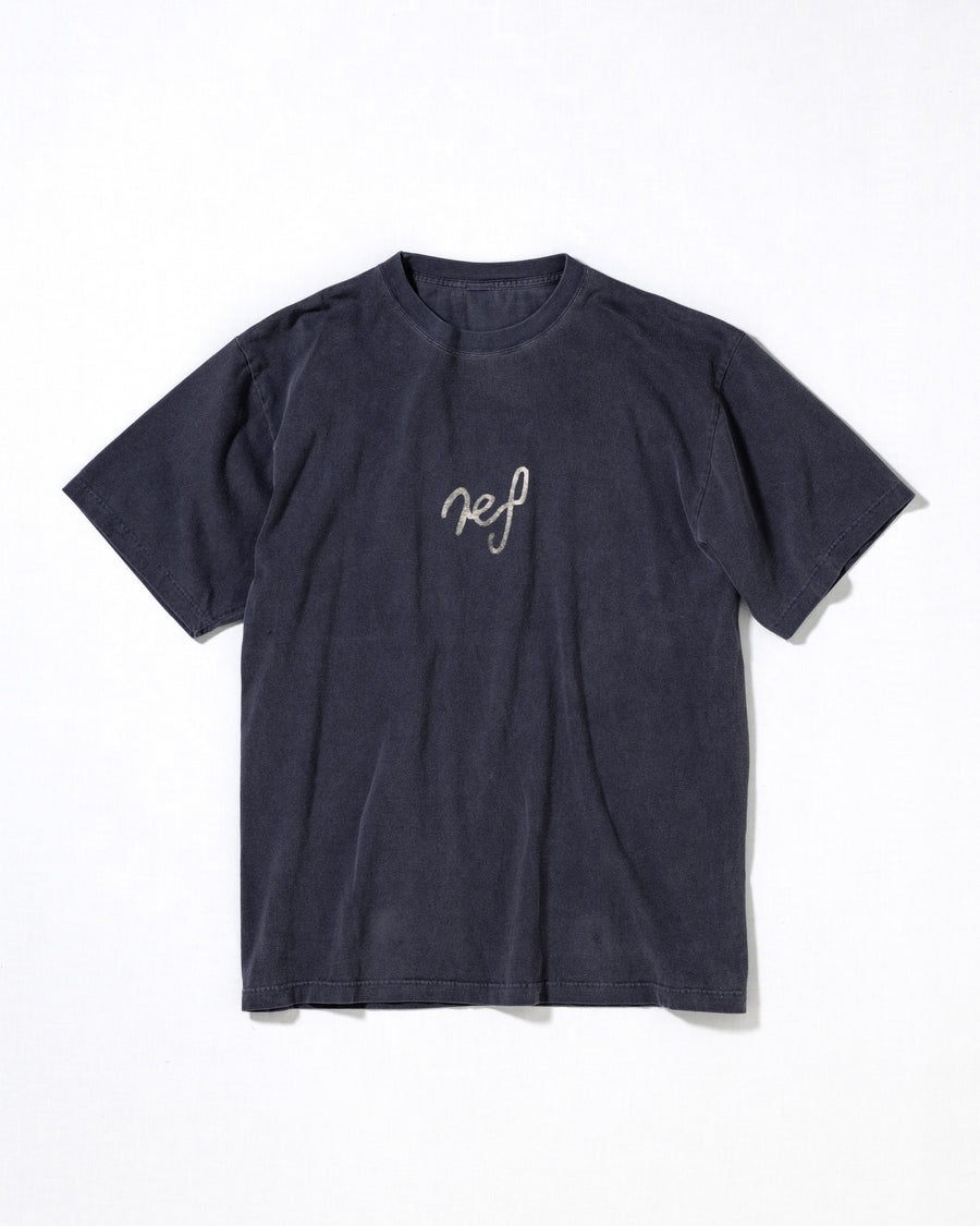 ANACHRONORM REF プリントTシャツ ネイビー | 5.6oz天竺 顔料染め REFプリント ライフスタイル 日本製