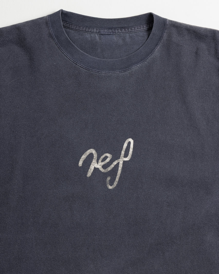 ANACHRONORM REF プリントTシャツ ネイビー | 5.6oz天竺 顔料染め REFプリント ライフスタイル 日本製