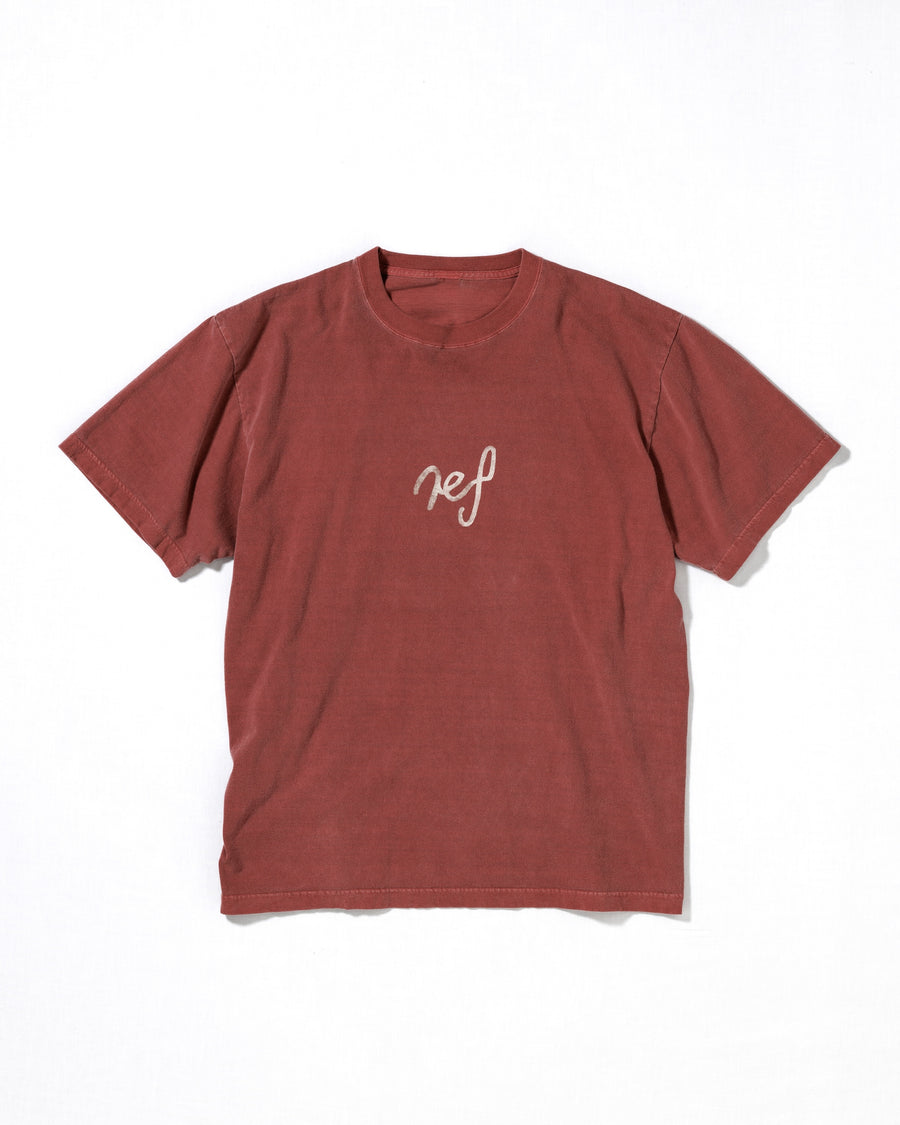 ANACHRONORM REF プリントTシャツ レッド | 5.6oz天竺 顔料染め REFプリント ライフスタイル 日本製