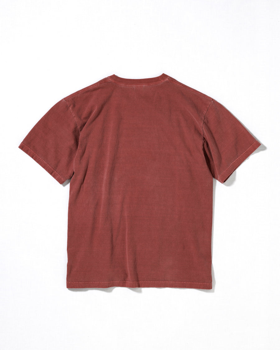 ANACHRONORM REF プリントTシャツ レッド | 5.6oz天竺 顔料染め REFプリント ライフスタイル 日本製