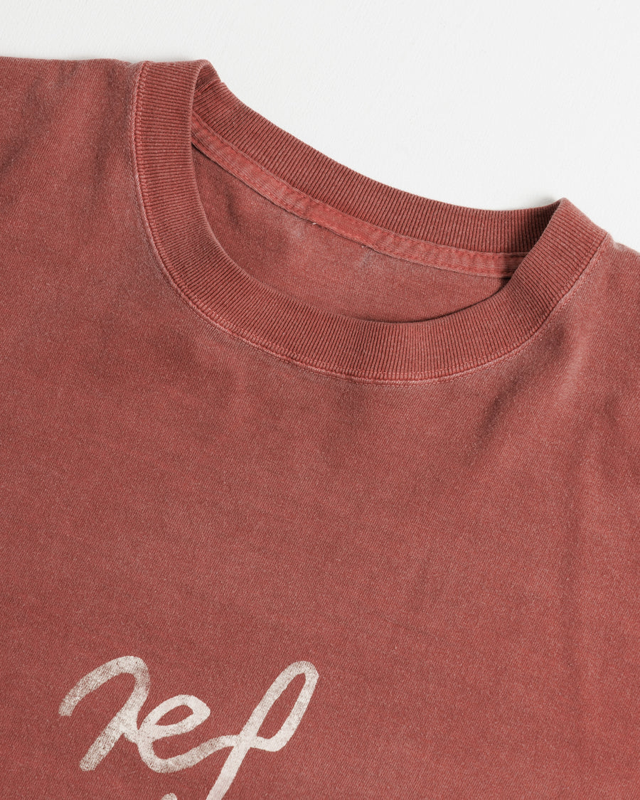 ANACHRONORM REF プリントTシャツ レッド | 5.6oz天竺 顔料染め REFプリント ライフスタイル 日本製