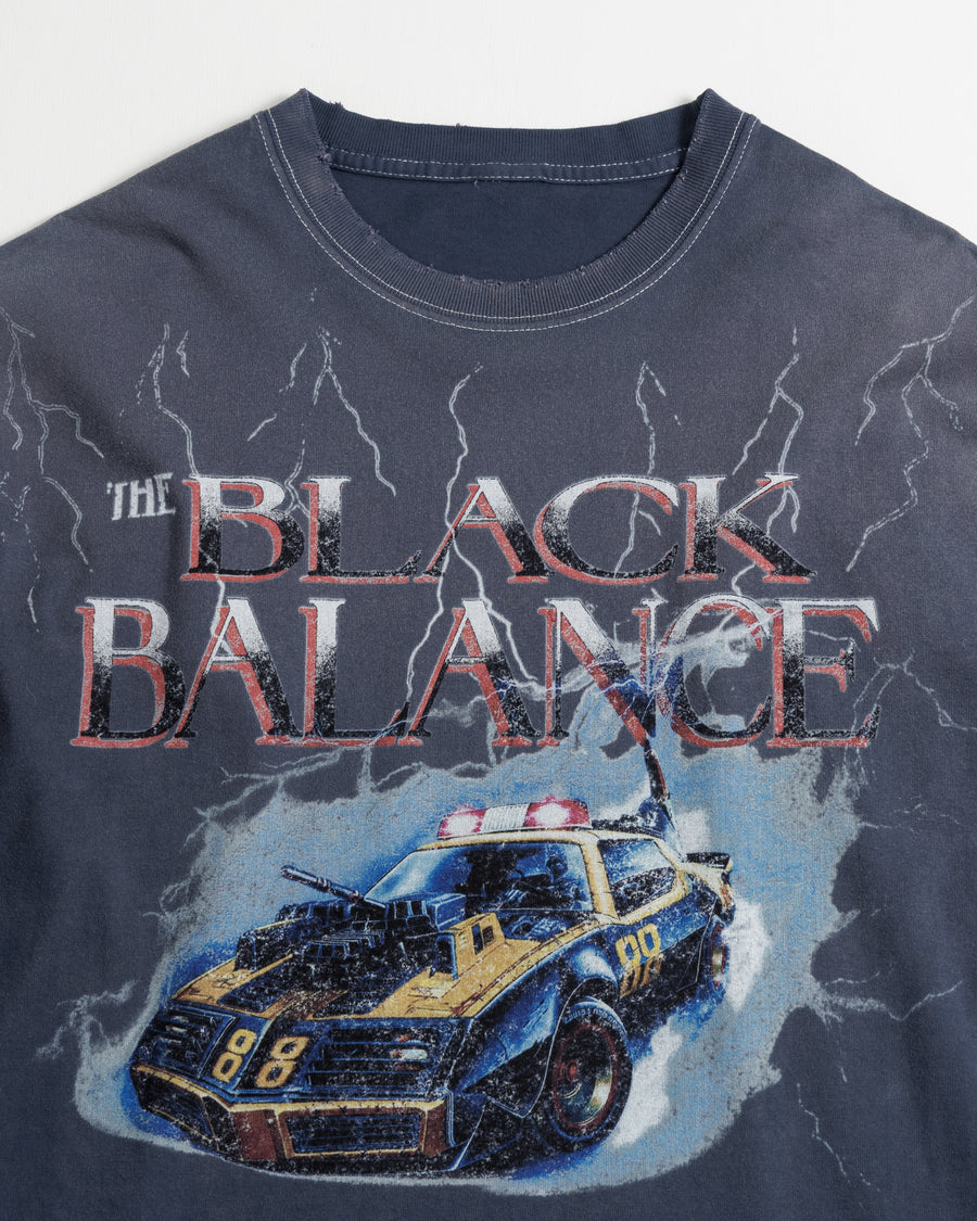 ANACHRONORM ダイド カスタムカー グラフィック ロングスリーブTシャツ ダスティネイビー | 5.6ozコーマ天竺 アメリカンカルチャーモチーフ 特殊染色 変色加工 一点一点