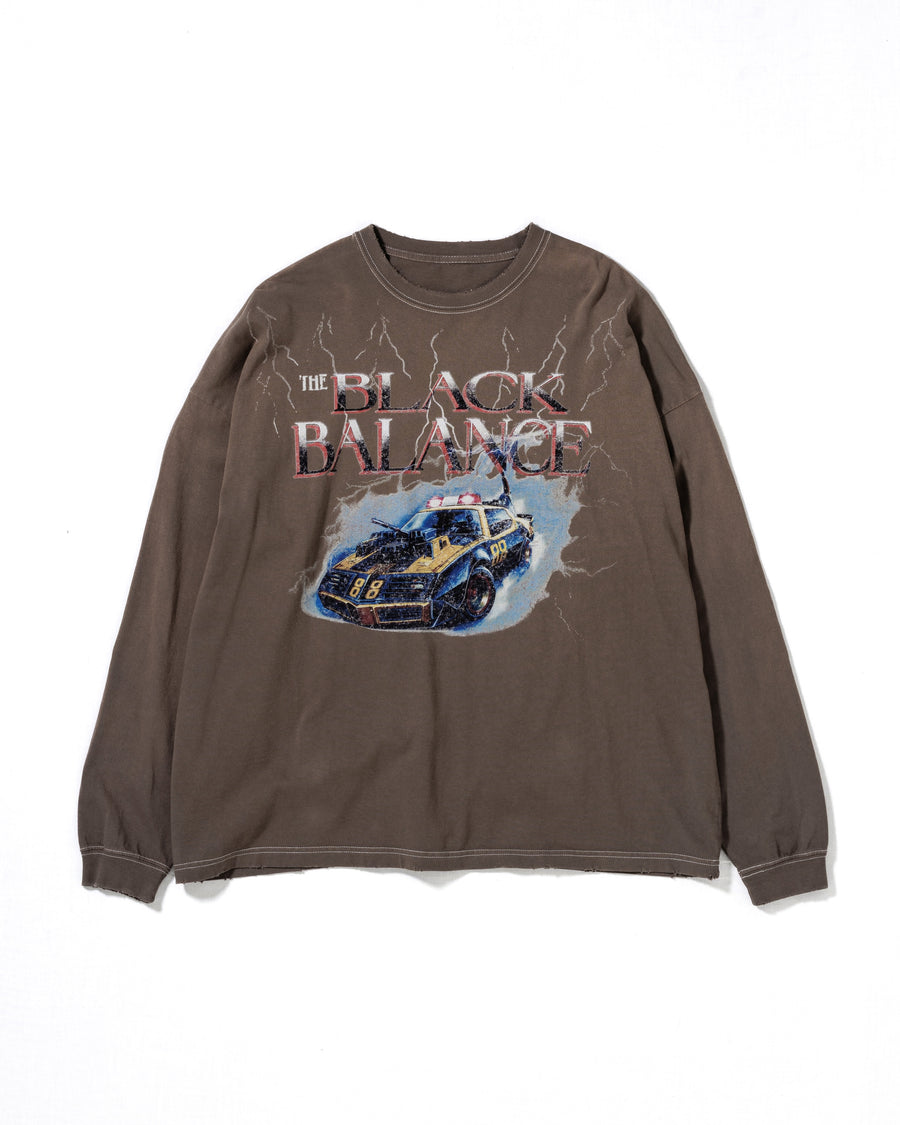 ANACHRONORM ダイド カスタムカー グラフィック ロングスリーブTシャツ ダスティブラウン | 5.6ozコーマ天竺 アメリカンカルチャーモチーフ 特殊染色 変色加工 一点一点