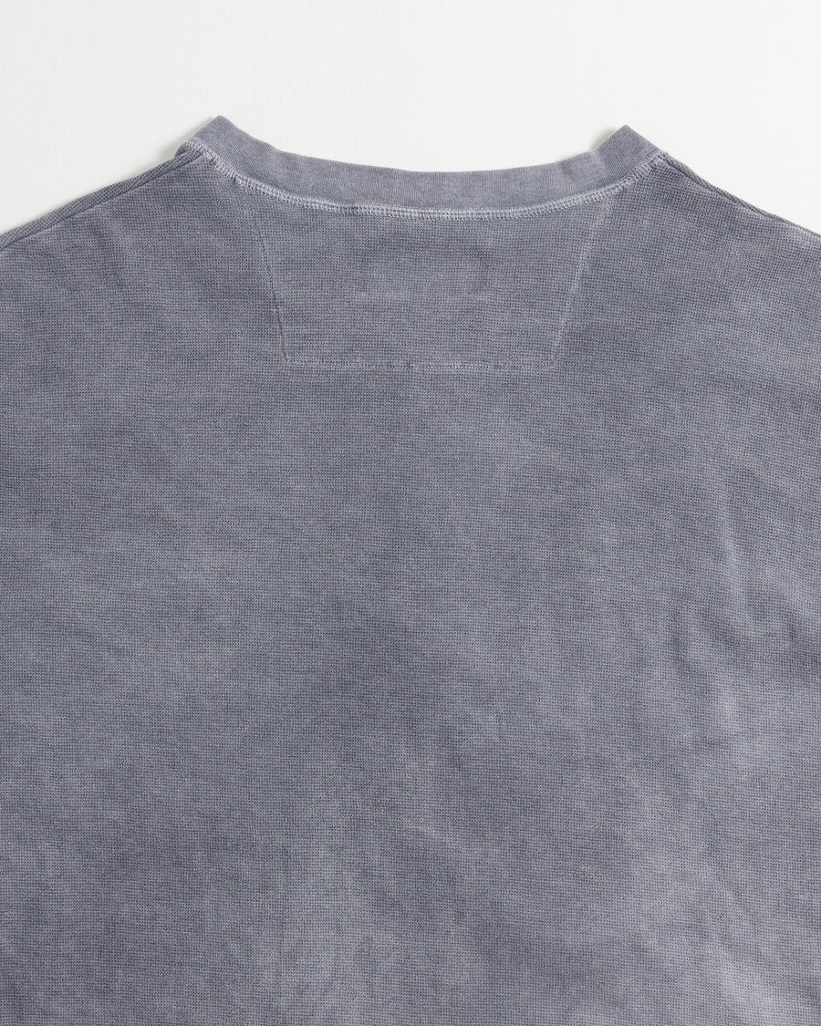 ANACHRONORM ピグメント サーマル ヘンリーネック ロングスリーブTシャツ ダスティパープル | サーフニット 顔料染め ムラ感 ヴィンテージカットソーベース 日本製