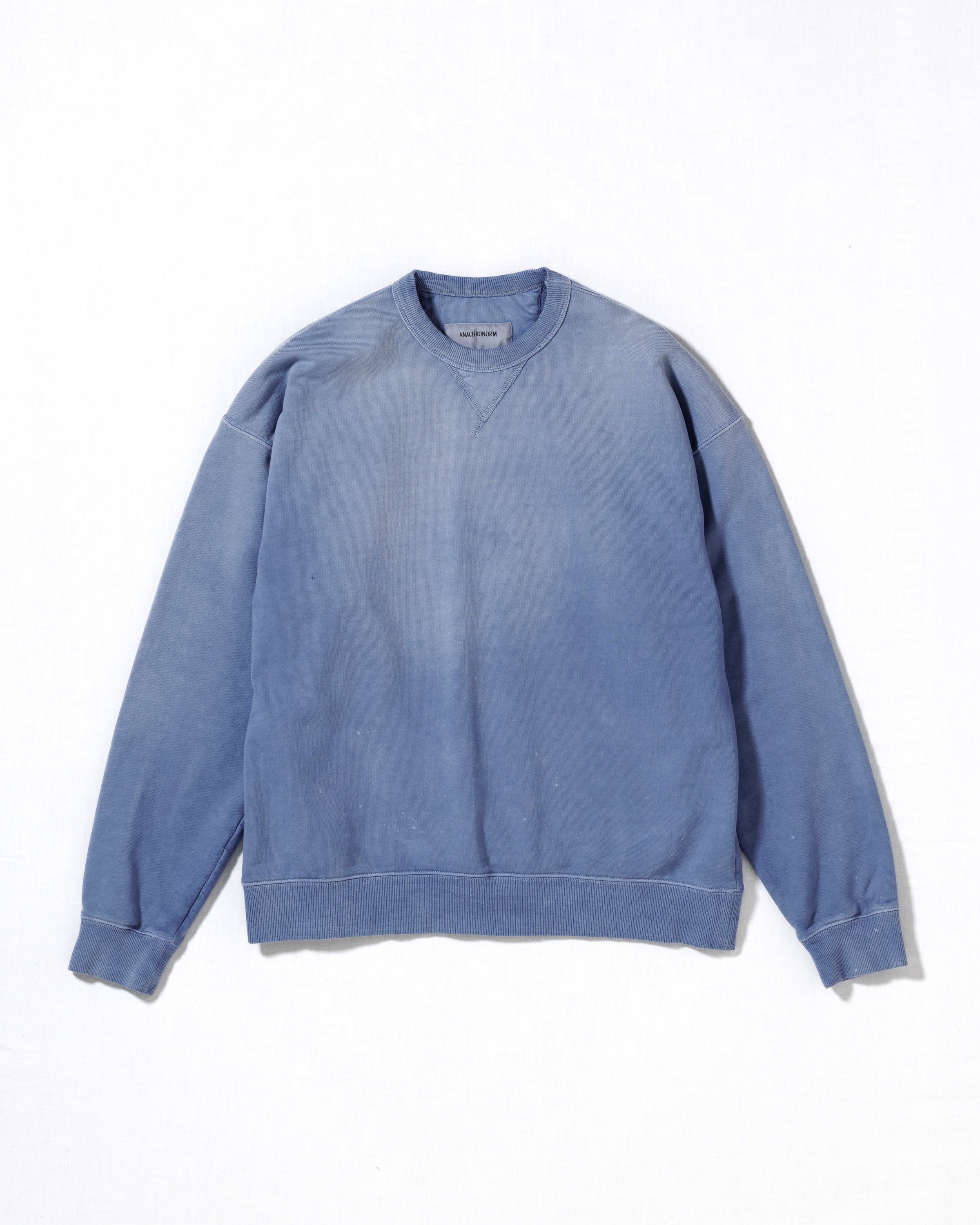 GAZETTE CREW NECK SWEAT DUSTY BLUE