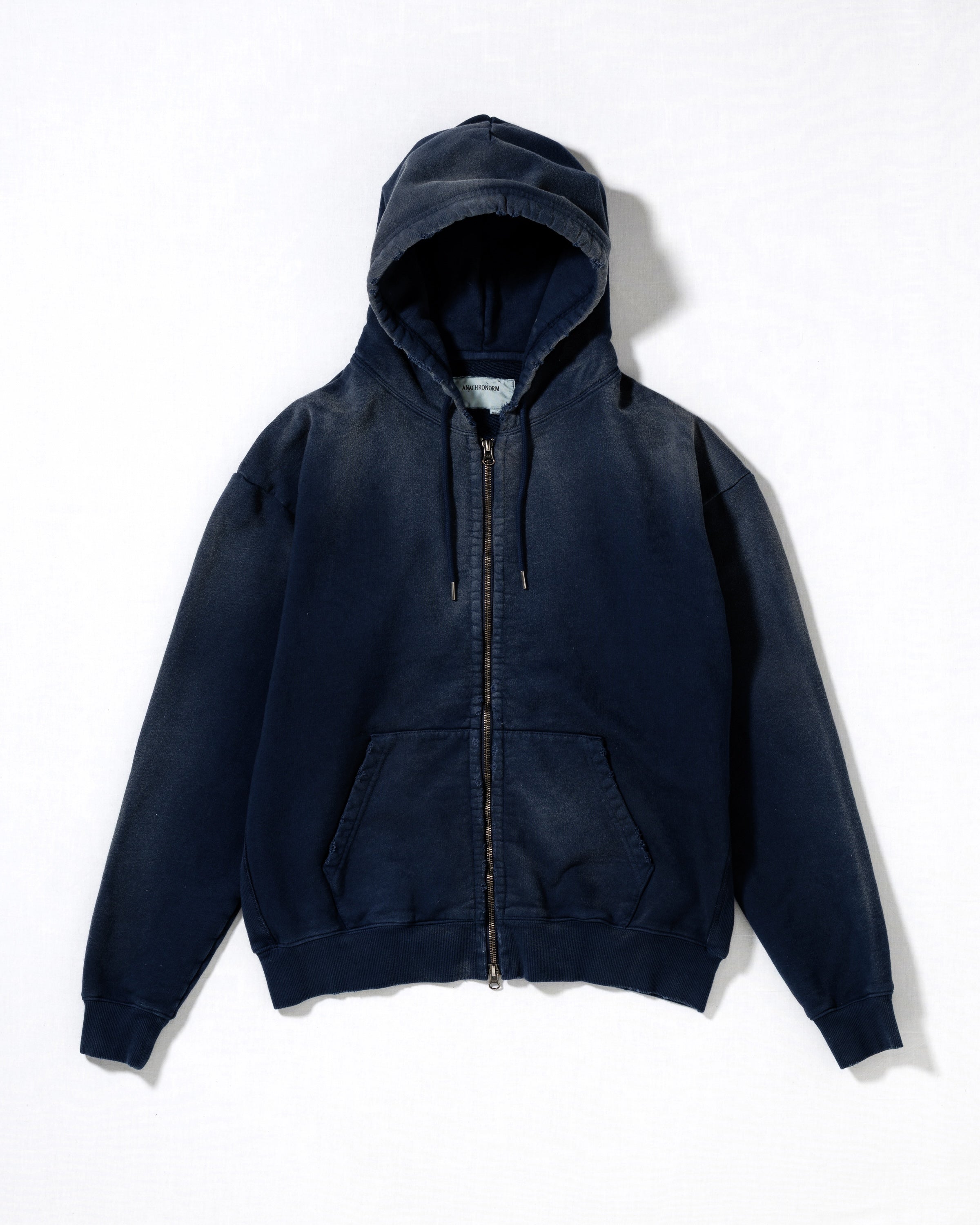 FADED FULL ZIP HOODIE NAVY