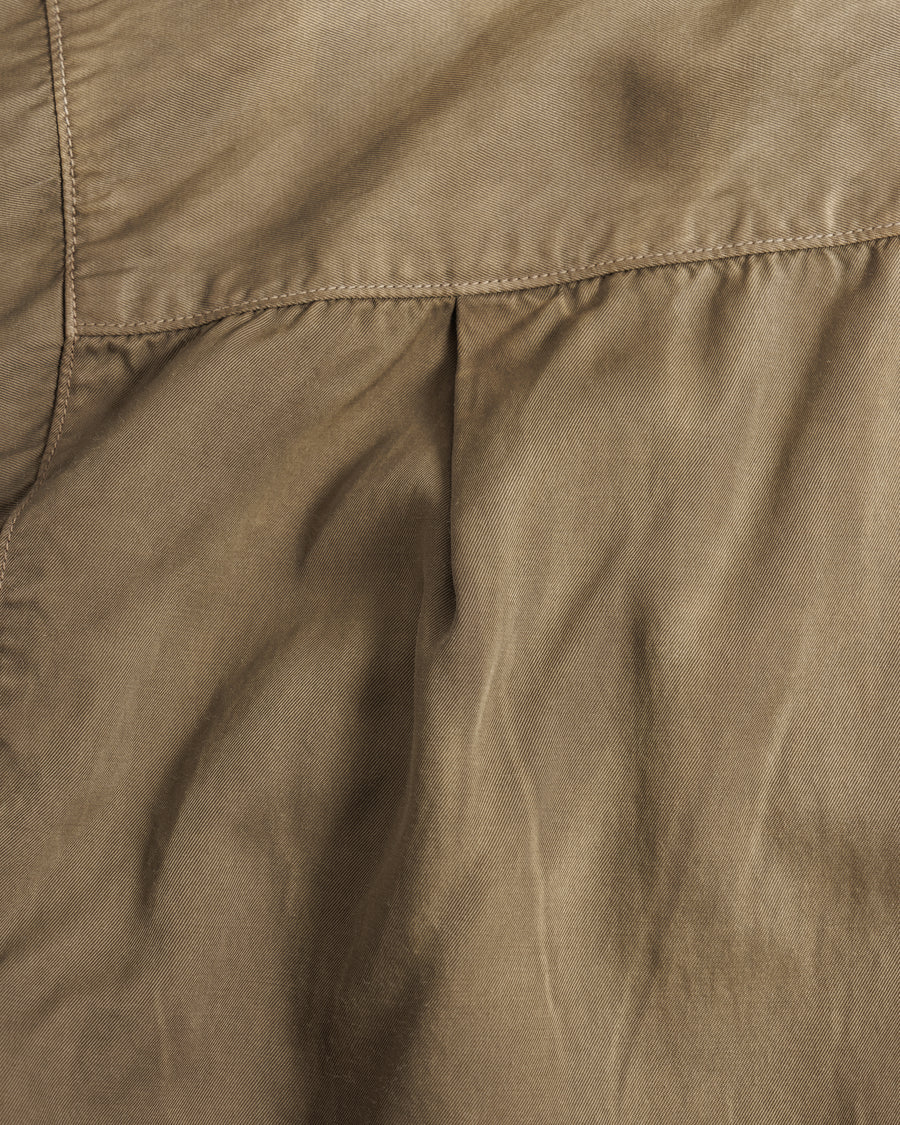 ANACHRONORM レーヨン ドリズラージャケット KHAKI | コットンレーヨンツイル 染色×脱色 光沢 ヴィンテージギャバブルゾン着想 一点一点 日本製