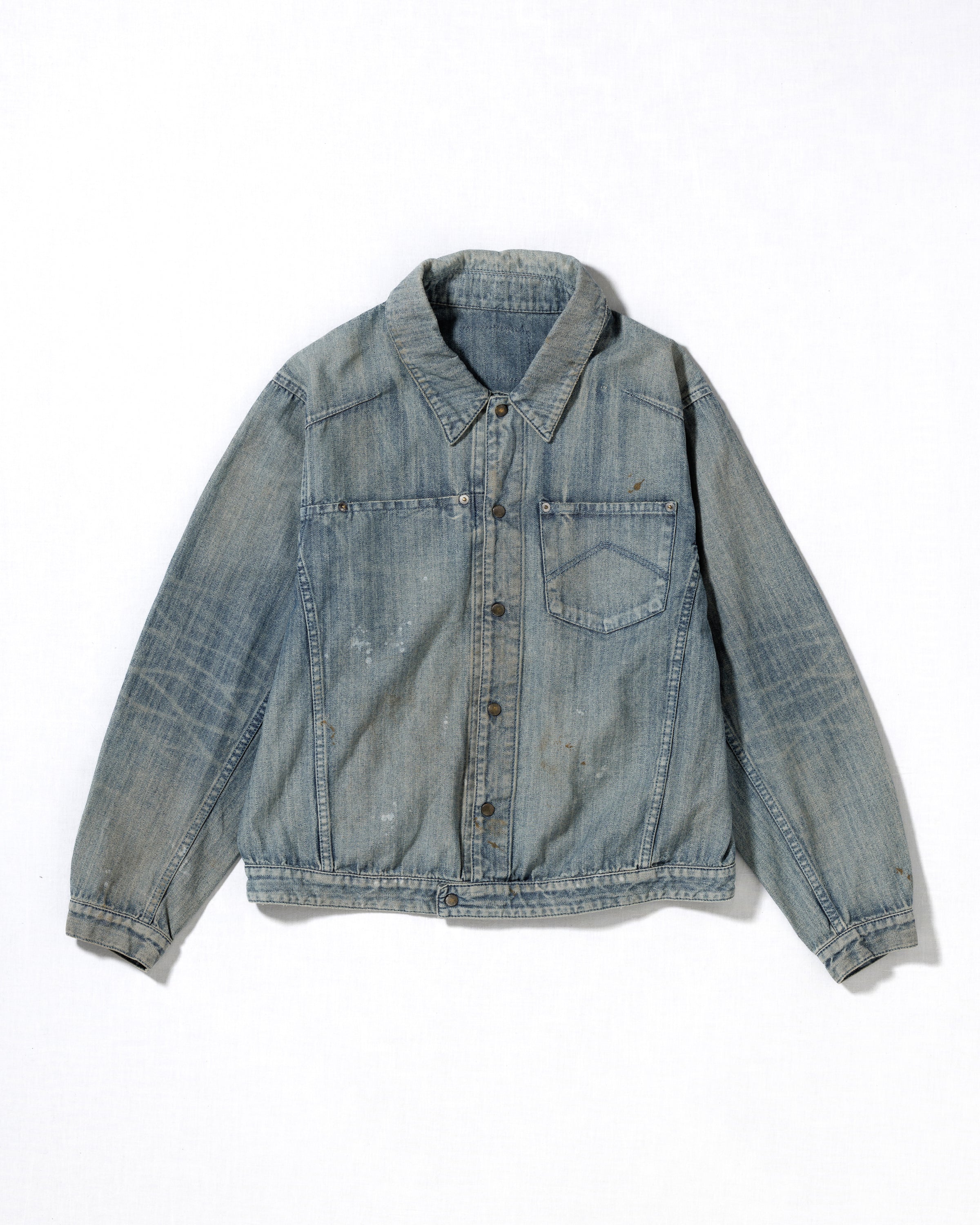 HERRINGBONE DENIM JACKET INDIGO