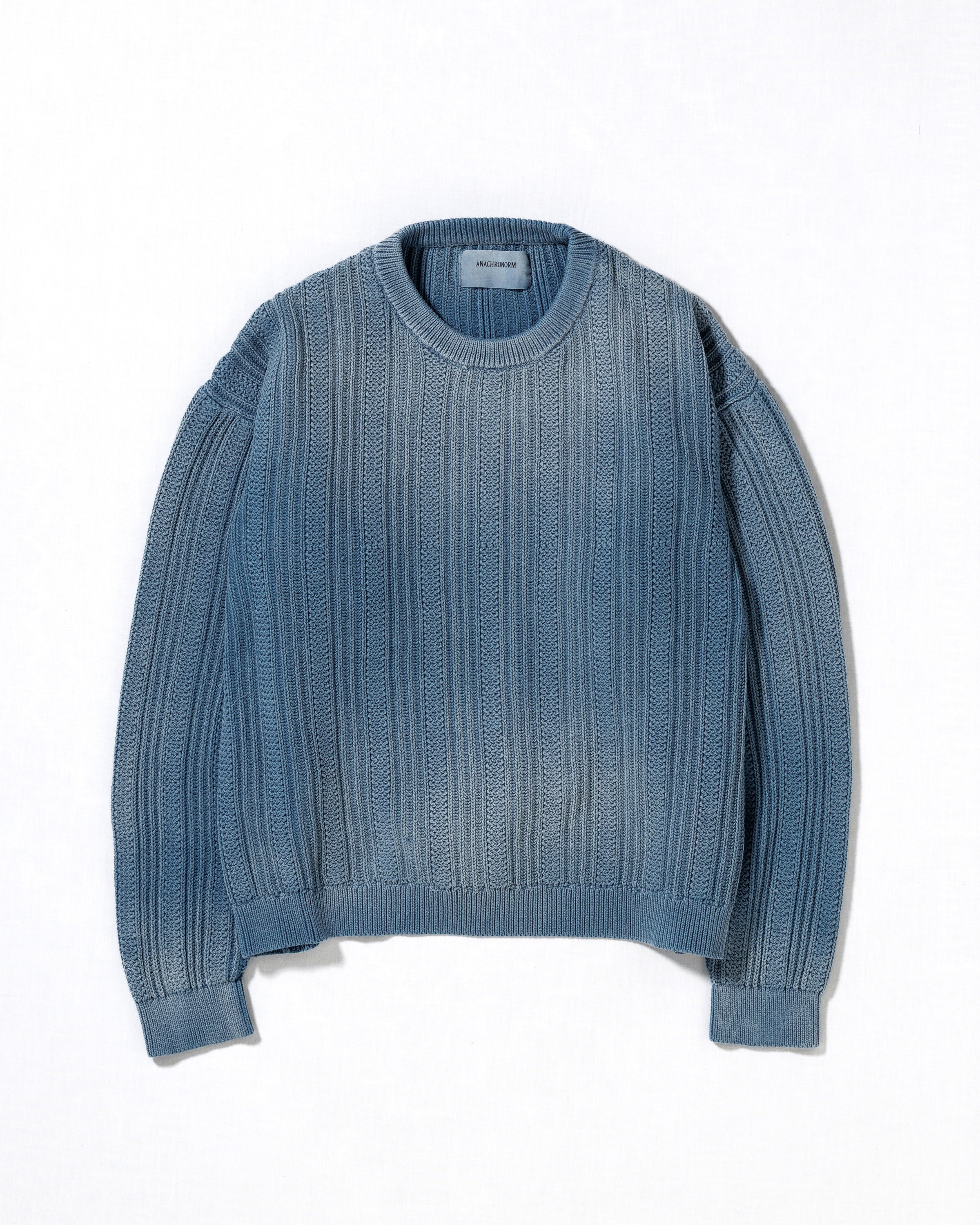 DYED CREW KNIT LIGHT NAVY