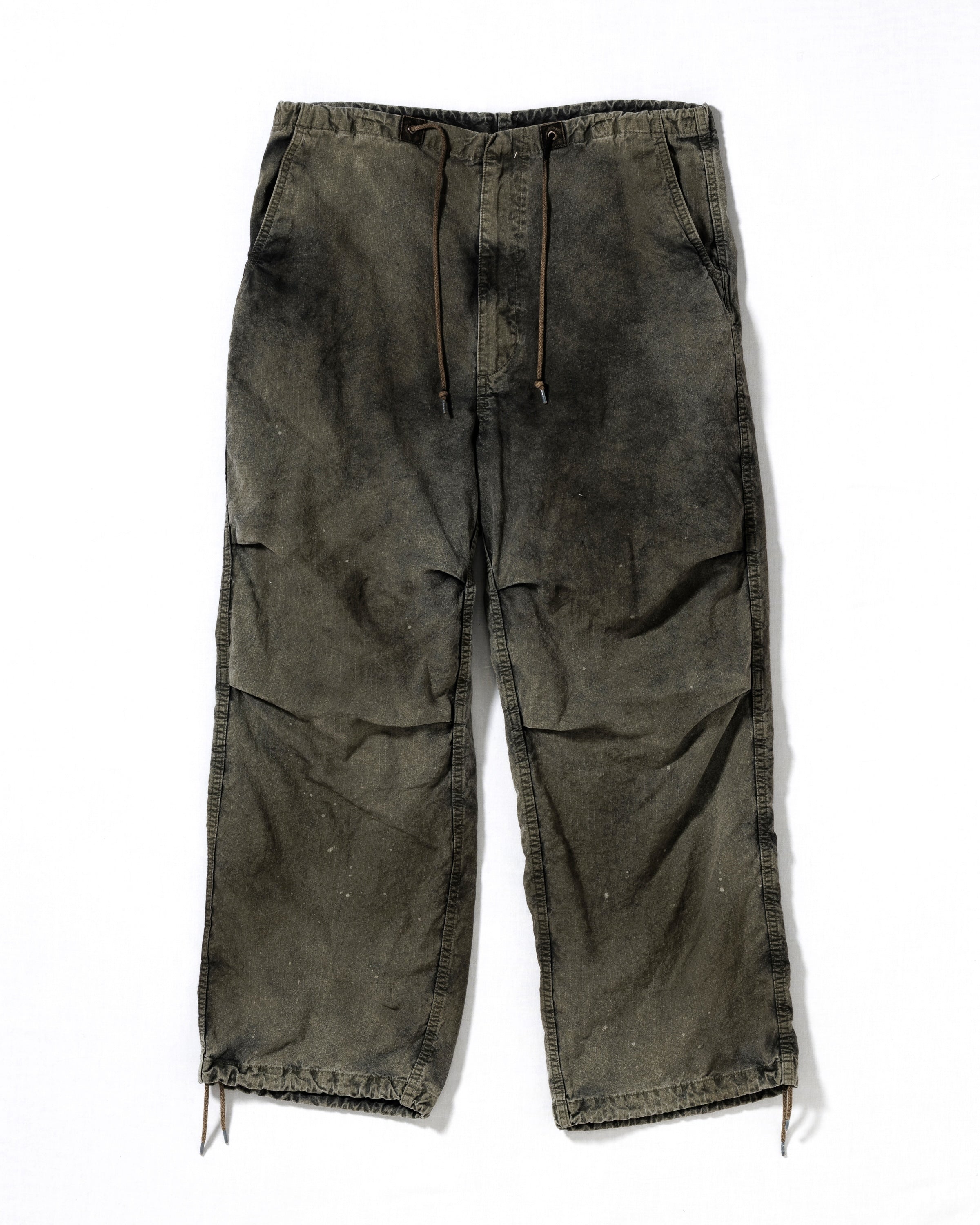 SULFUR BLACK LIP EASY PANTS OLIVE×BLACK