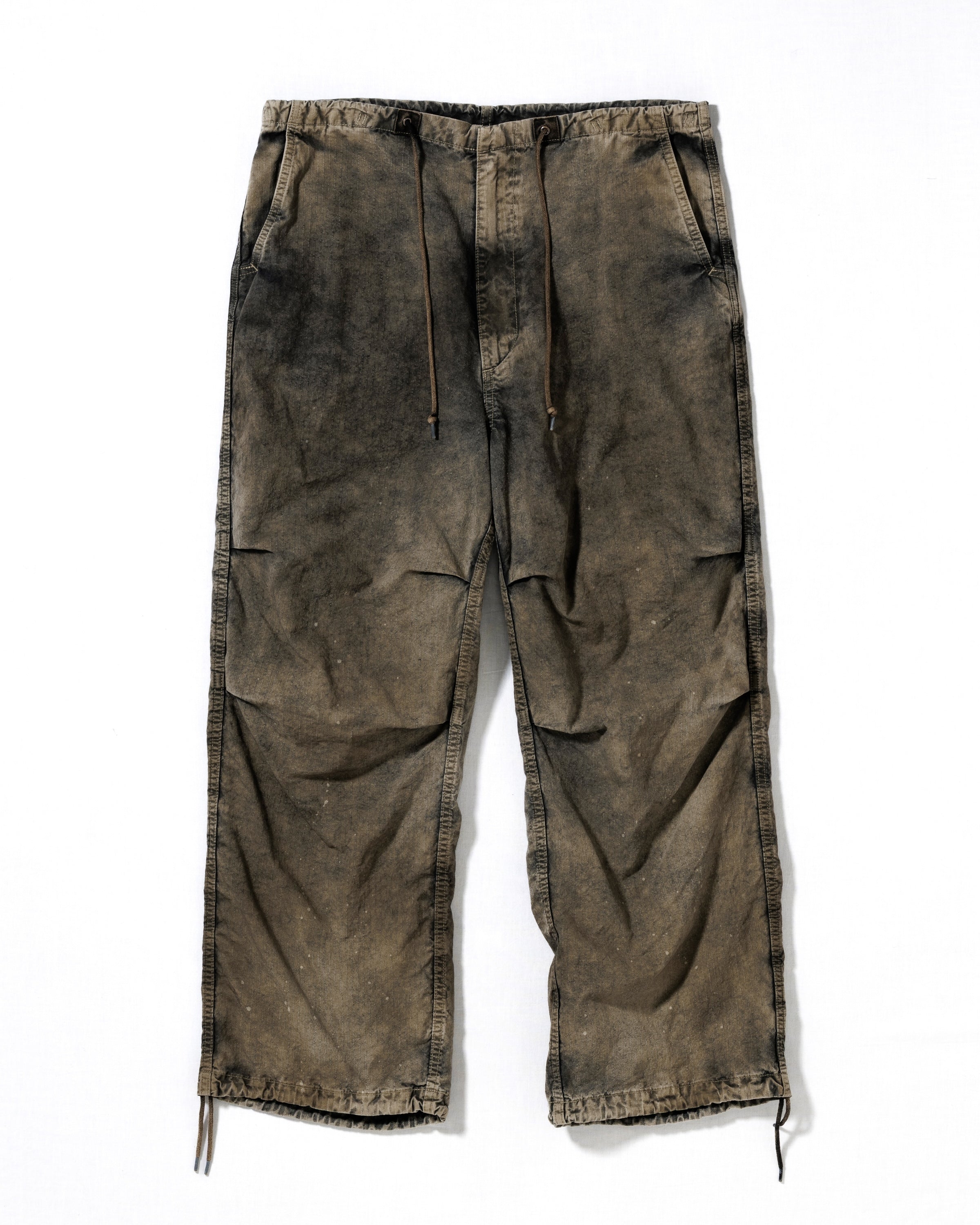 SULFUR BLACK LIP EASY PANTS BEIGE×BLACK