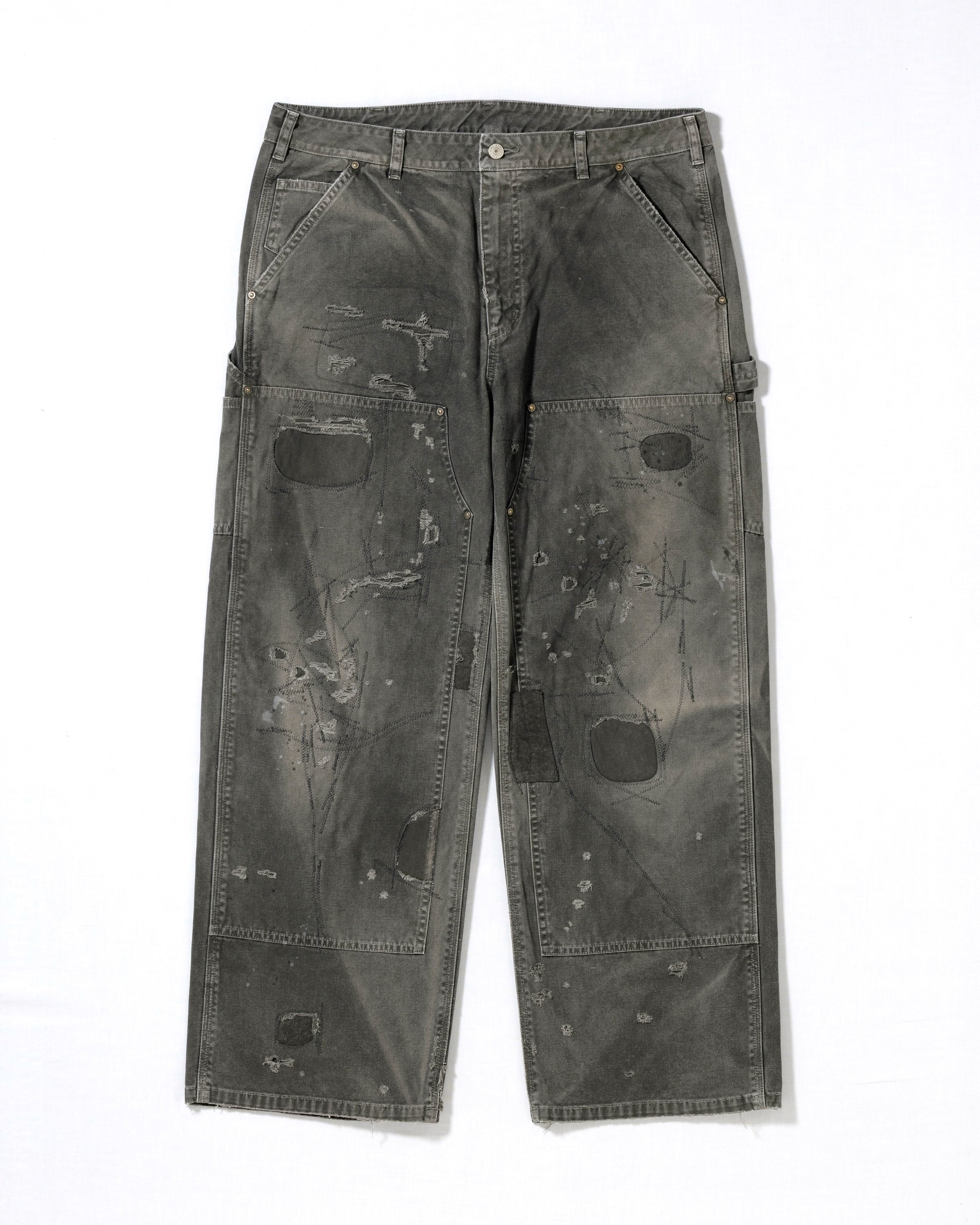 Ripped Double Knee Pants (TypeⅡ) G-Brown