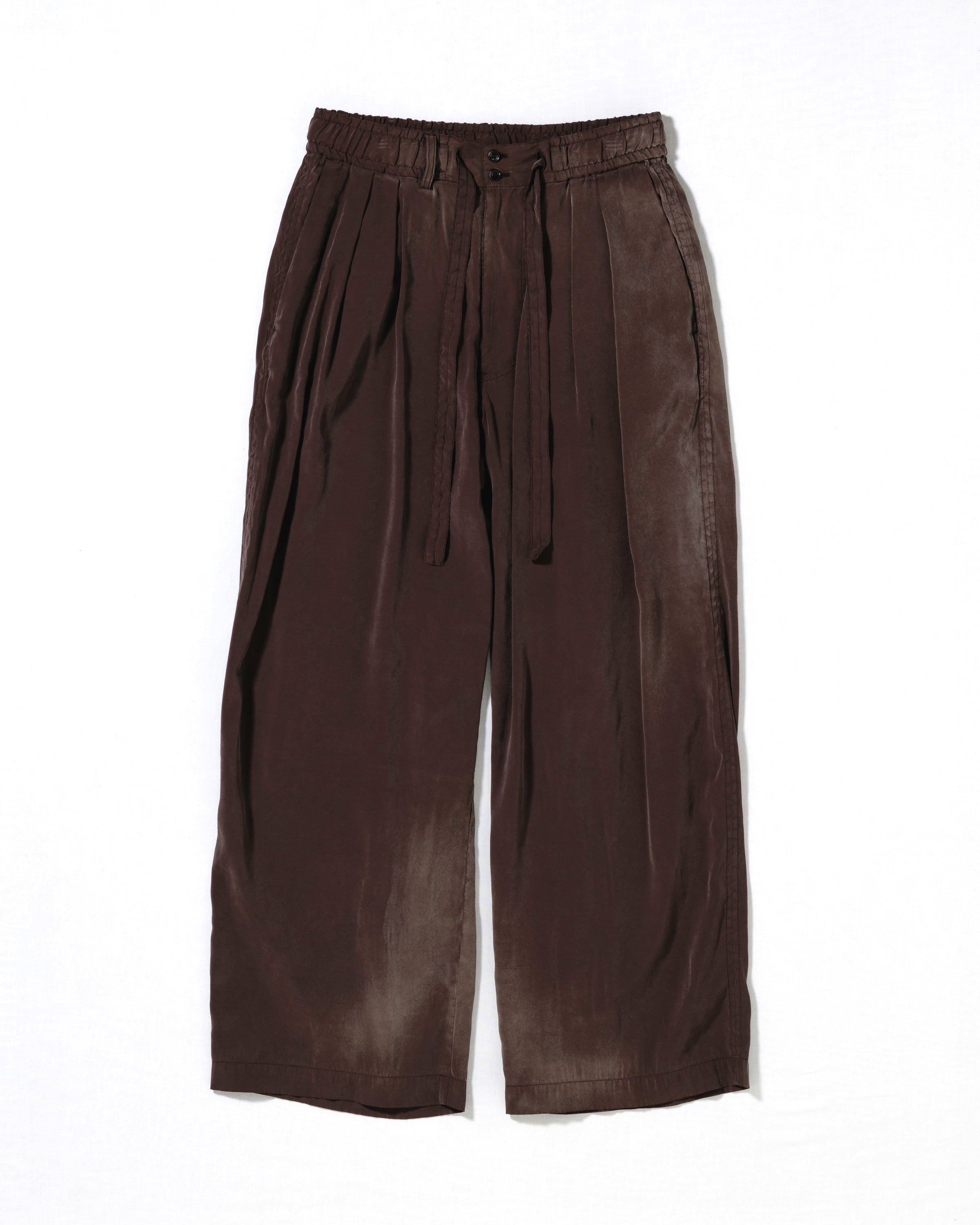 RAYON DRAPE EASY PANTS BORDEAUX