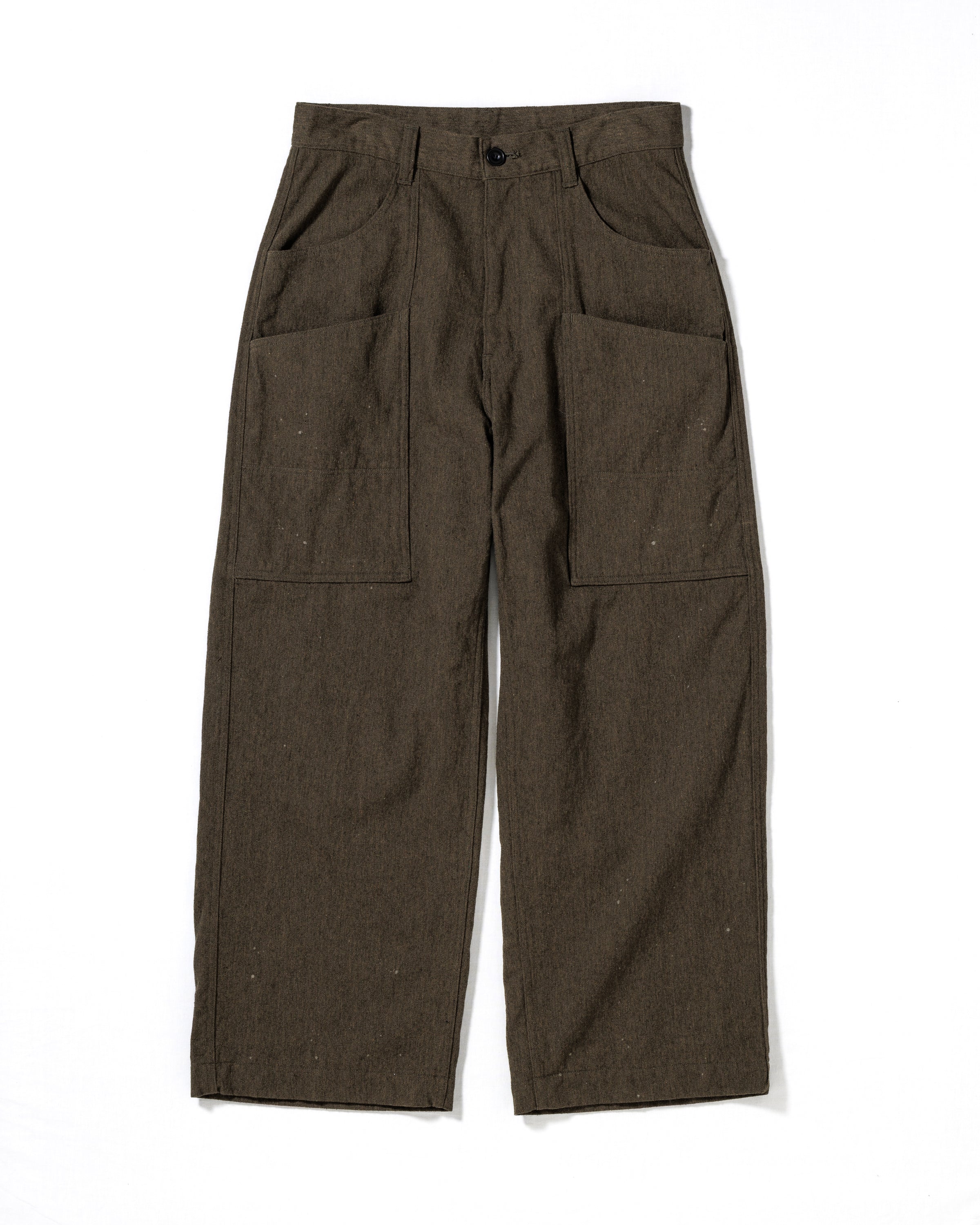 WOOL PAINTER PANTS OLIVE