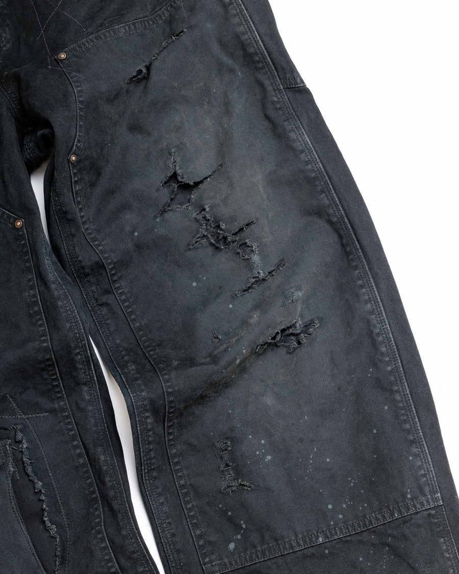 FIFTH ＋ ANACHRONORM  Ripped Double Knee Pants BLACK