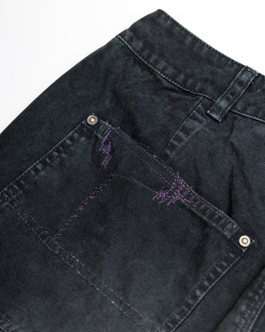 FIFTH ＋ ANACHRONORM  Ripped Double Knee Pants BLACK