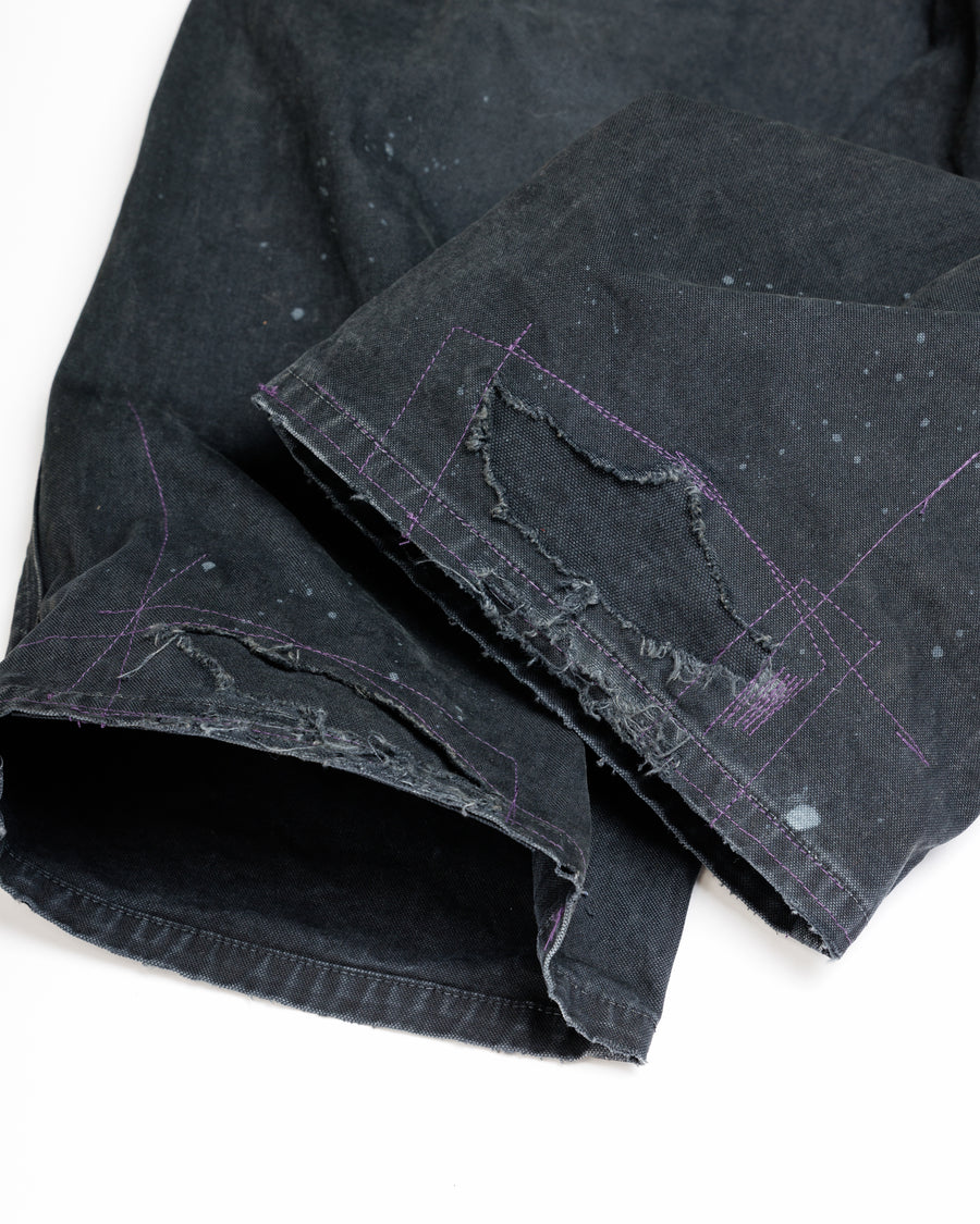 FIFTH ＋ ANACHRONORM  Ripped Double Knee Pants BLACK