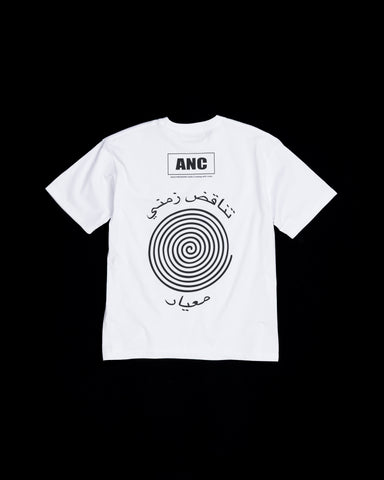 VORTEX PRINTED S/S T-S WHITE