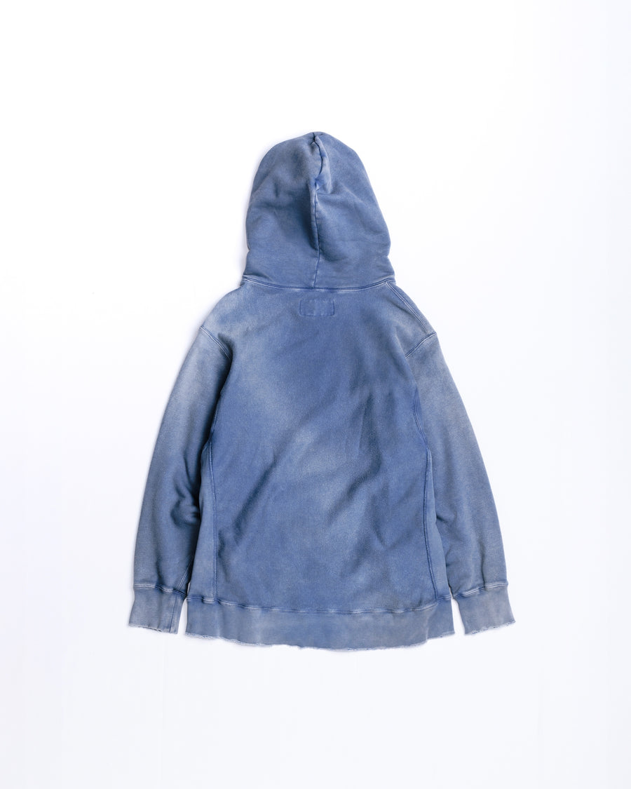 FADED SIDE LIB SWEAT PARKA BLUE